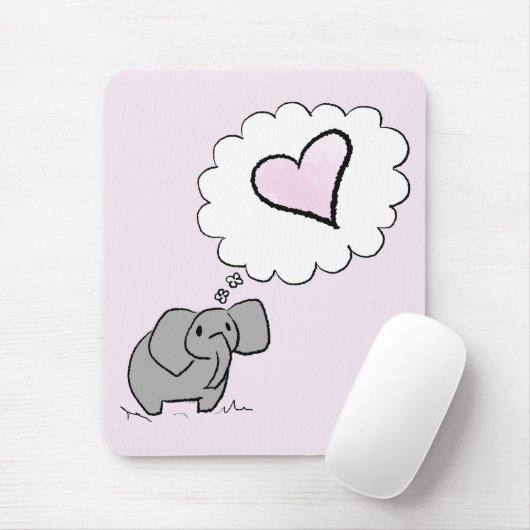 Elephant in liefde muismat (Met muis)