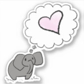 Elephant in liefde sticker (Voorkant)