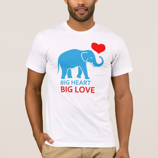 Elephant in liefde t-shirt (Voorkant)