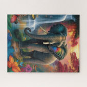 Elephant in Majestic Scenery Jigzaag Puzzle Legpuzzel (Horizontaal)