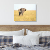 Elephant in Natural Setting Wrapped Canvas Print (Insitu (Slaapkamer))