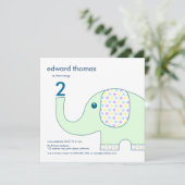 Elephant in Pastels Birthday-uitvindingen Kaart (Staand voorkant)