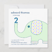 Elephant in Pastels Birthday-uitvindingen Kaart (Voorkant)