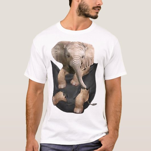 Elephant in Pocket Gifts Funny Elephant Lover Gift T-shirt (Voorkant)