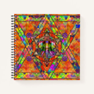 Elephant in Sacred Geometry Compositie - Kleur Notitieboek