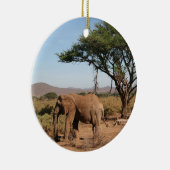 Elephant in Samburu National Reserve Keramisch Ornament (Rechts)