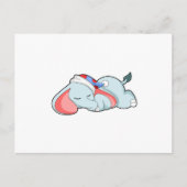 Elephant in Sleeping met Sleepyhead Briefkaart (Voorkant)
