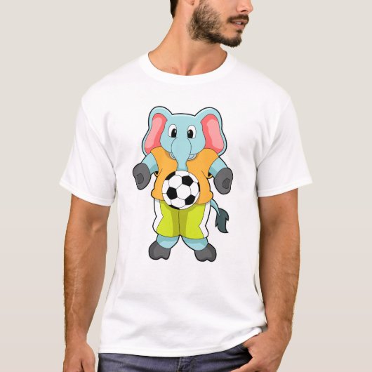 Elephant in Soccer Sports T-shirt (Voorkant)