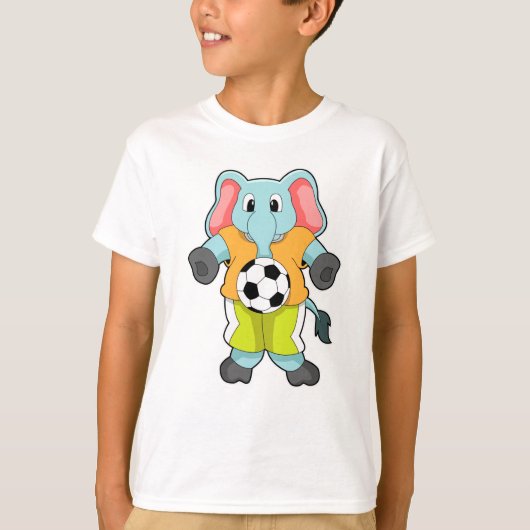 Elephant in Soccer Sports T-shirt (Voorkant)
