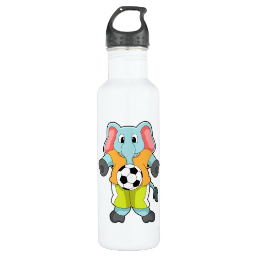 Elephant in Soccer Sports Waterfles (Voorkant)