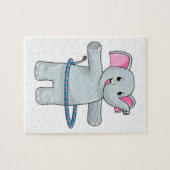 Elephant in Sports with Fitness tires Legpuzzel (Horizontaal)