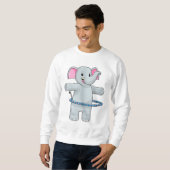 Elephant in Sports with Fitness tires Trui (Voorkant volledig)