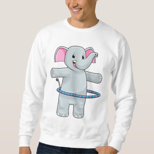 Elephant in Sports with Fitness tires Trui (Voorkant)
