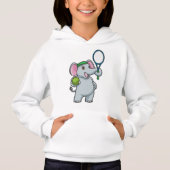 Elephant in Tennis met Tennis racket (Voorkant)