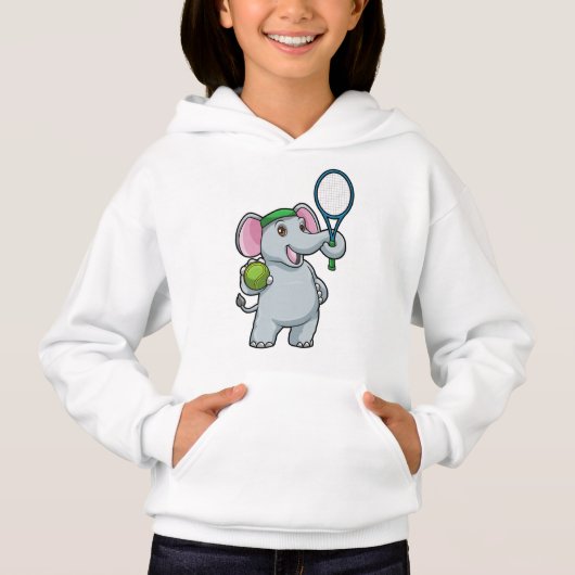 Elephant in Tennis met Tennis racket (Voorkant)