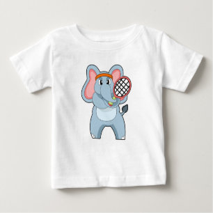 Elephant in Tennis met Tennis racket
