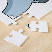 Elephant in Tennis met Tennis racket Legpuzzel (Zijkant)