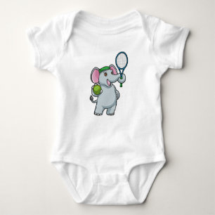 Elephant in Tennis met Tennis racket Romper