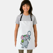 Elephant in Tennis met Tennis racket Schort (Insitu)