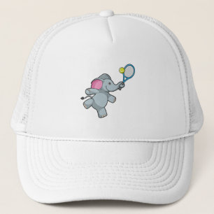 Elephant in Tennis met Tennis racket Trucker Pet