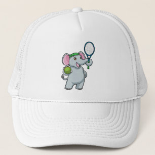 Elephant in Tennis met Tennis racket Trucker Pet