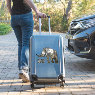 Elephant in the Ruins of Cambodia: Earth Day Stick Sticker