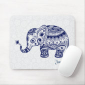 Elephant in vlooienblauw muismat (Met muis)