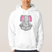 Elephant in Yoga in kruispoten Hoodie (Voorkant)
