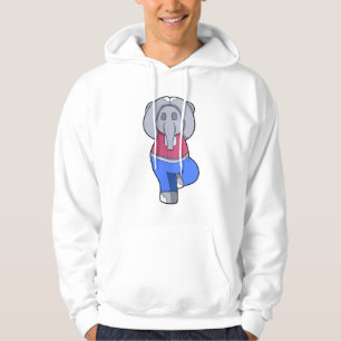 Elephant in Yoga in Permanent Hoodie