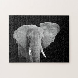 Elephant in zwart-wit legpuzzel