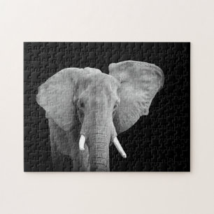 Elephant in zwart-wit legpuzzel