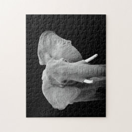 Elephant in zwart-wit legpuzzel