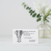 Elephant in zwart-wit visitekaartje (Staand voorkant)