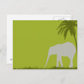 Elephant Invitation Briefkaart (Voorkant / Achterkant)