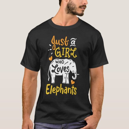 Elephant is gewoon een meisje dat van Elephants ho T-shirt (Voorkant)