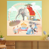 Elephant & Jackrabbit Roadside Attraction Collage Canvas Afdruk (Insitu (Woonkamer))
