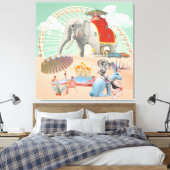 Elephant & Jackrabbit Roadside Attraction Collage Canvas Afdruk (Insitu (Slaapkamer))