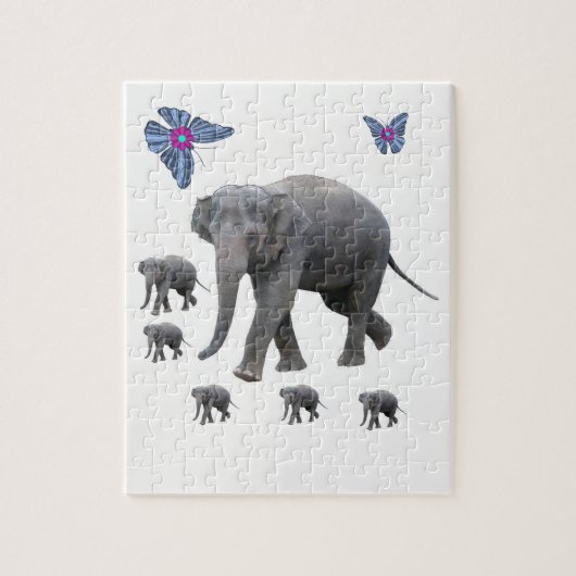Elephant Jigzaag Puzzle Legpuzzel (Verticaal)