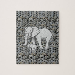 Elephant Jigzaag Puzzle Legpuzzel