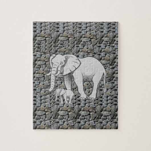 Elephant Jigzaag Puzzle Legpuzzel (Verticaal)