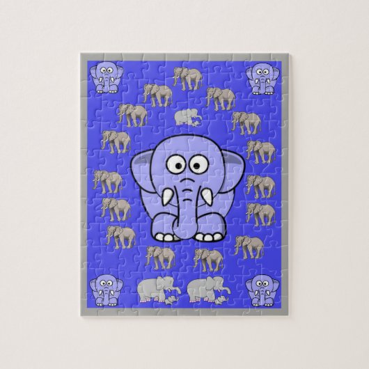 Elephant Jigzaag Puzzle Legpuzzel (Verticaal)
