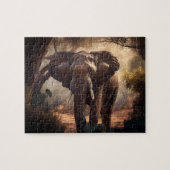 Elephant Jigzaag Puzzle - Oerwoud Legpuzzel (Horizontaal)