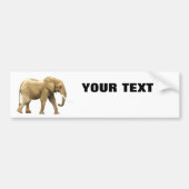 Elephant Jouw tekst "Folio Extra Bold" op wit Bumpersticker (Voorkant)