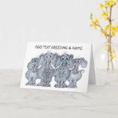 Elephant Kaart (Gele Bloem)