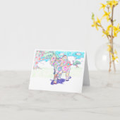 Elephant Kaart (Gele Bloem)