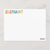 Elephant-kaart Briefkaart (Achterkant)