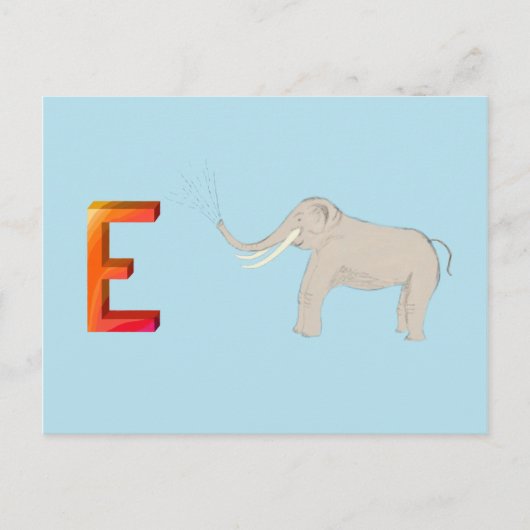 Elephant-kaart Briefkaart (Voorkant)