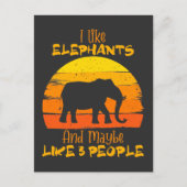 Elephant-kaarten, Cute Elephant-kaart,  Briefkaart (Voorkant)