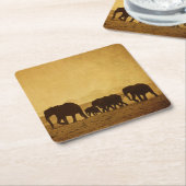 Elephant Kartonnen Onderzetters (Schuin)