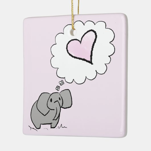 Elephant Keramisch Ornament (Links)